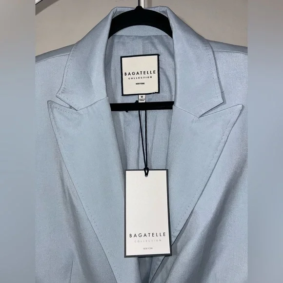 bagatelle Powder Blue Sleeveless Tailored Blazer Vest - Picture 4 of 7